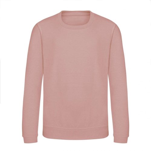 Just Hoods AWJH030J Awdis gyerek környakas pulóver - Dusty Pink