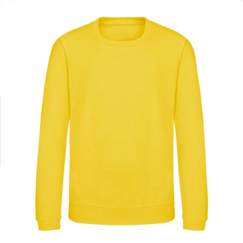 Just Hoods AWJH030J Awdis gyerek környakas pulóver - Sun Yellow