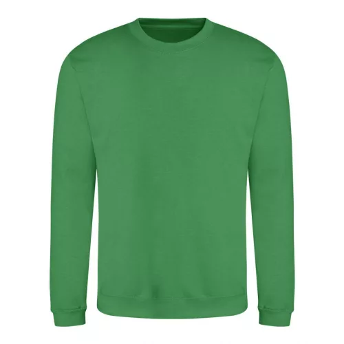 Just Hoods AWJH030 Awdis uniszex pamut környakú pulóver - Kelly Green