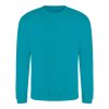 Just Hoods AWJH030 Awdis uniszex pamut környakú pulóver - Lagoon Blue