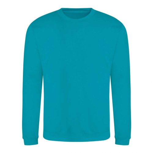 Just Hoods AWJH030 Awdis uniszex pamut környakú pulóver - Lagoon Blue