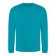 Just Hoods AWJH030 Awdis uniszex pamut környakú pulóver - Lagoon Blue