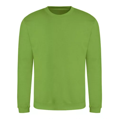 Just Hoods AWJH030 Awdis uniszex pamut környakú pulóver - Lime Green