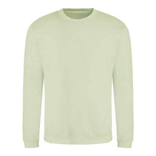 Just Hoods AWJH030 Awdis uniszex pamut környakú pulóver - Pistachio Green