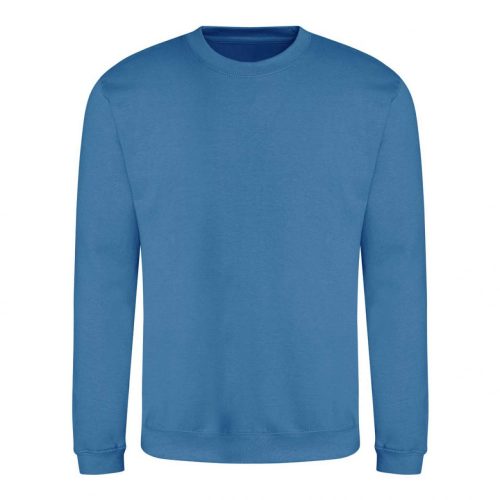 Just Hoods AWJH030 Awdis uniszex pamut környakú pulóver - Sapphire Blue