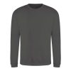 Just Hoods AWJH030 Awdis uniszex pamut környakú pulóver - Steel Grey