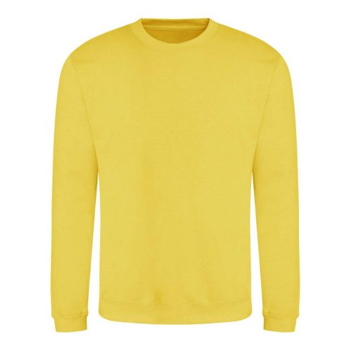 Just Hoods AWJH030 Awdis uniszex pamut környakú pulóver - Sun Yellow