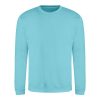 Just Hoods AWJH030 Awdis uniszex pamut környakú pulóver - Turquoise Surf
