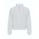 Just Hoods AWJH037 női pamut rövid 1/4 cipzáros galléros pulóver - Arctic White