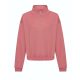 Just Hoods AWJH037 női pamut rövid 1/4 cipzáros galléros pulóver - Dusty Rose