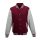 Just Hoods AWJH043 Varsity férfi pamut dzseki - Burgundy/Heather Grey