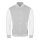 Just Hoods AWJH043 Varsity férfi pamut dzseki - Heather Grey/White