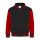 Just Hoods AWJH043J Varsity gyerek pamut patentos pulóver - Jet Black/Fire Red