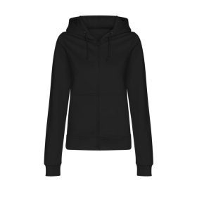   Just Hoods AWJH050F College női pamut cipzáros kapucnis pulóver - Deep Black
