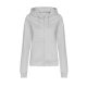 Just Hoods AWJH050F College női pamut cipzáros kapucnis pulóver - Heather Grey