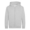 Just Hoods AWJH050J gyerek pamut cipzáros pulóver - Heather Grey