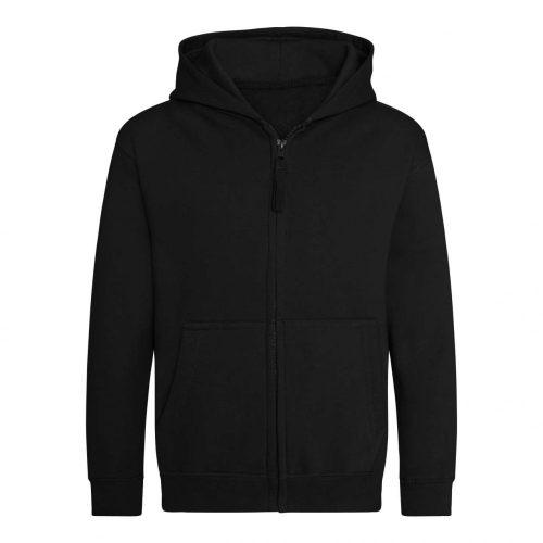 Just Hoods AWJH050J gyerek pamut cipzáros pulóver - Jet Black