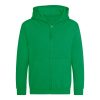 Just Hoods AWJH050J gyerek pamut cipzáros pulóver - Kelly Green