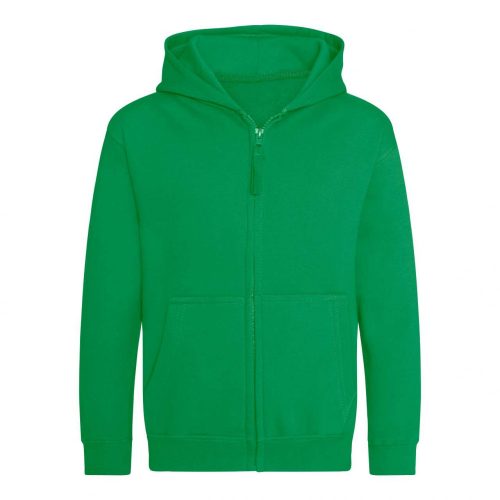 Just Hoods AWJH050J gyerek pamut cipzáros pulóver - Kelly Green