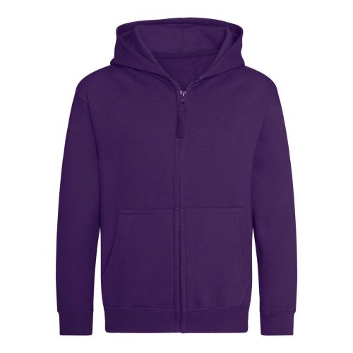 Just Hoods AWJH050J gyerek pamut cipzáros pulóver - Purple