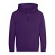 Just Hoods AWJH050J gyerek pamut cipzáros pulóver - Purple