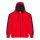 Just Hoods AWJH066 Sports cipzáros kapucnis pulóver - Fire Red/Jet Black