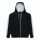 Just Hoods AWJH066 Sports cipzáros kapucnis pulóver - Jet Black/Arctic White