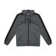 Just Hoods AWJH066 Sports cipzáros kapucnis pulóver - Steel Grey/Jet Black