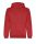 Just Hoods AWJH201 Organic pamut kapucnis pulóver - Fire Red