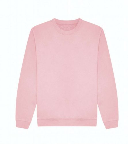 Just Hoods AWJH230 Organic pamut környakú pulóver - Baby Pink
