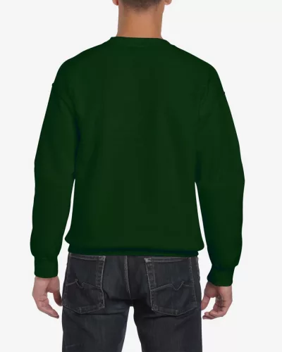 Gildan GI12000 Dryblend felnőtt környakas pulóver - Forest Green