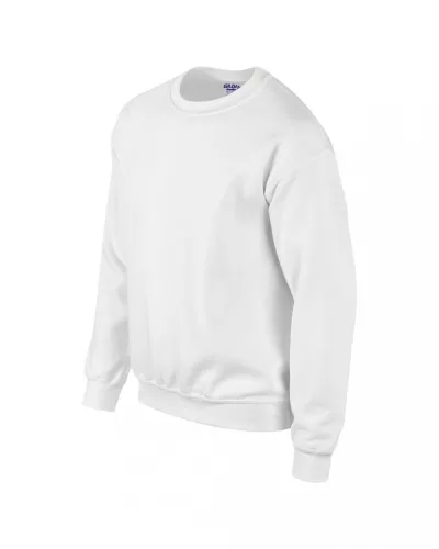 Gildan GI12000 Dryblend felnőtt környakas pulóver - White