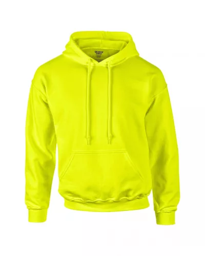 Gildan GI12500 Dryblend felnőtt kapucnis pulóver - Safety Green