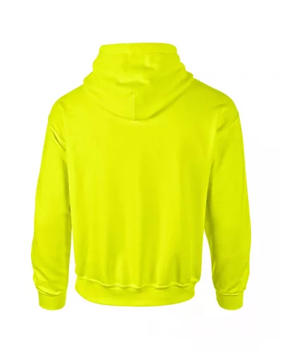 Gildan GI12500 Dryblend felnőtt kapucnis pulóver - Safety Green