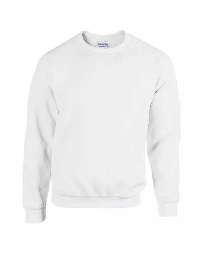 Gildan GI18000 Heavy blend felnőtt környakas pulóver - White