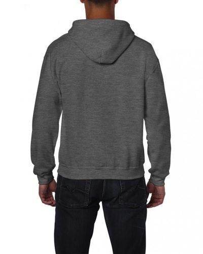Gildan GI18600 Heavy blend felnőtt cipzáros kapucnis pulóver - Dark Heather