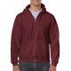Gildan GI18600 Heavy blend felnőtt cipzáros kapucnis pulóver - Maroon