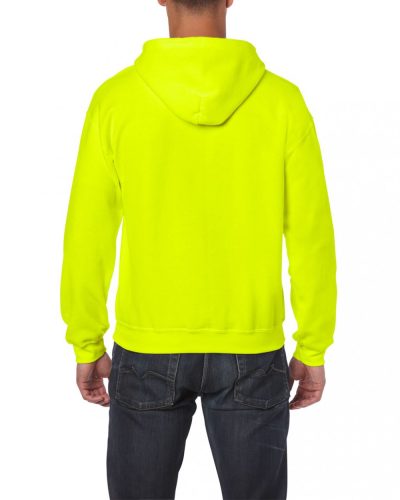 Gildan GI18600 Heavy blend felnőtt cipzáros kapucnis pulóver - Safety Green