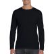 Gildan GI64400 Softstyle felnőtt hosszú ujjú póló - Black