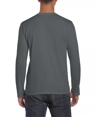 Gildan GI64400 Softstyle felnőtt hosszú ujjú póló - Charcoal