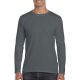 Gildan GI64400 Softstyle felnőtt hosszú ujjú póló - Charcoal