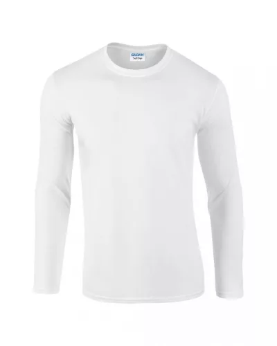 Gildan GI64400 Softstyle felnőtt hosszú ujjú póló - White