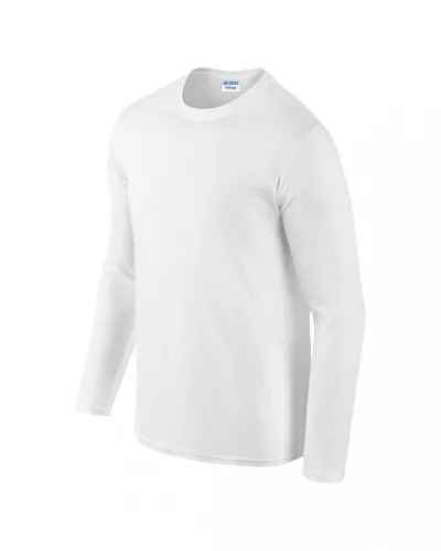 Gildan GI64400 Softstyle felnőtt hosszú ujjú póló - White
