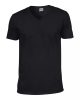 Gildan GI64V00 Softstyle felnőtt V-nyakú póló - Black
