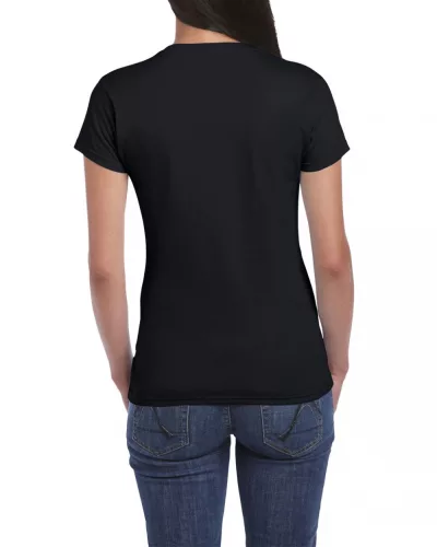 Gildan 64000L Softstyle női pamut póló - Black
