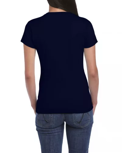 Gildan 64000L Softstyle női pamut póló - Navy