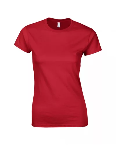 Gildan 64000L Softstyle női pamut póló - Red