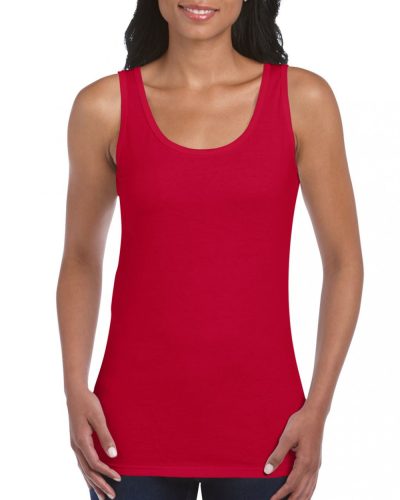 Gildan GIL64200 Softstyle női pamut trikó - Cherry Red
