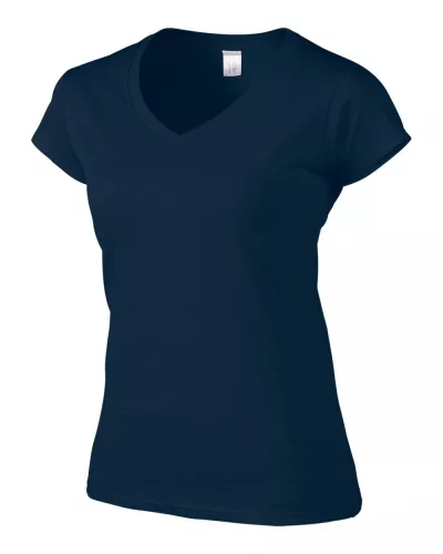 Gildan GIL64V00 Softstyle női V-nyakú póló - Navy