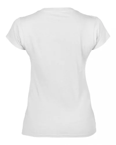 Gildan GIL64V00 Softstyle női V-nyakú póló - White